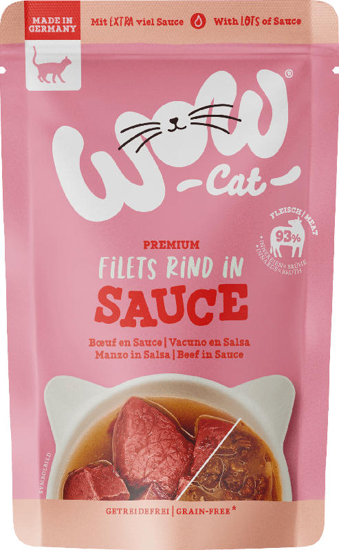 WOW Nassfutter Katze Rind in Sauce, Adult