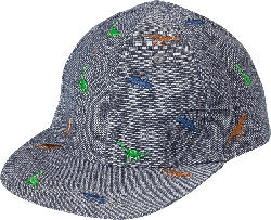 PUSBLU Basecap mit Dino-Muster, blau, Gr. 52/53