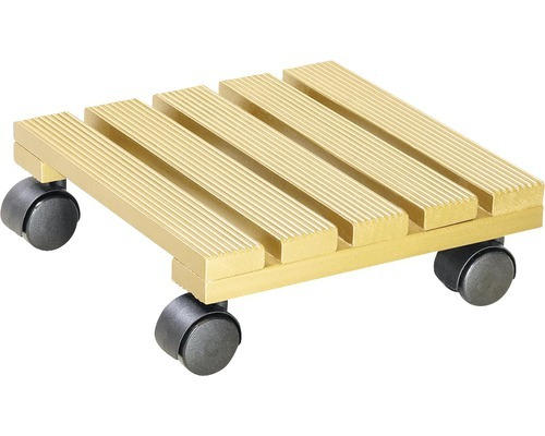 Pflanzenroller WagnerSystem Holz 25x25 cm Tragkraft 100 kg braun