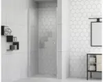 Hornbach Duschtür für Nische und Seitenwand Form & Style Modena 800x1950 mm Echtglas Klar hell chromoptik mit schmutzabweisender Glasbeschichtung
