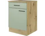 Hornbach Unterschrank Flex Well Cara Grün/Artisan Eiche matt 60x85x60 cm