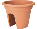 Hornbach Pflanztopf elho Green Basics Flower Bridge Kunststoff inkl. Halterung Ø 30 H 23 cm terracotta