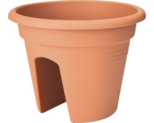 Pflanztopf elho Green Basics Flower Bridge Kunststoff inkl. Halterung Ø 30 H 23 cm terracotta