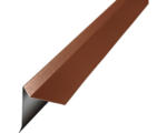 Hornbach PRECIT Ortblech ohne Wasserfalz Schokoladenbraun RAL 8017 1000 x 105 x 95 mm