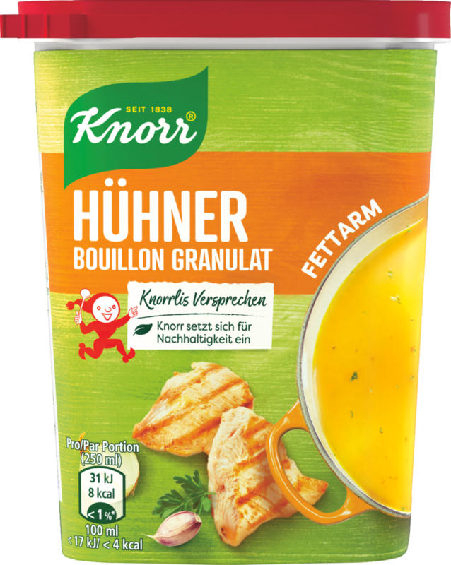 Knorr Hühnerbouillon, Granulat, fettarm, 240 g