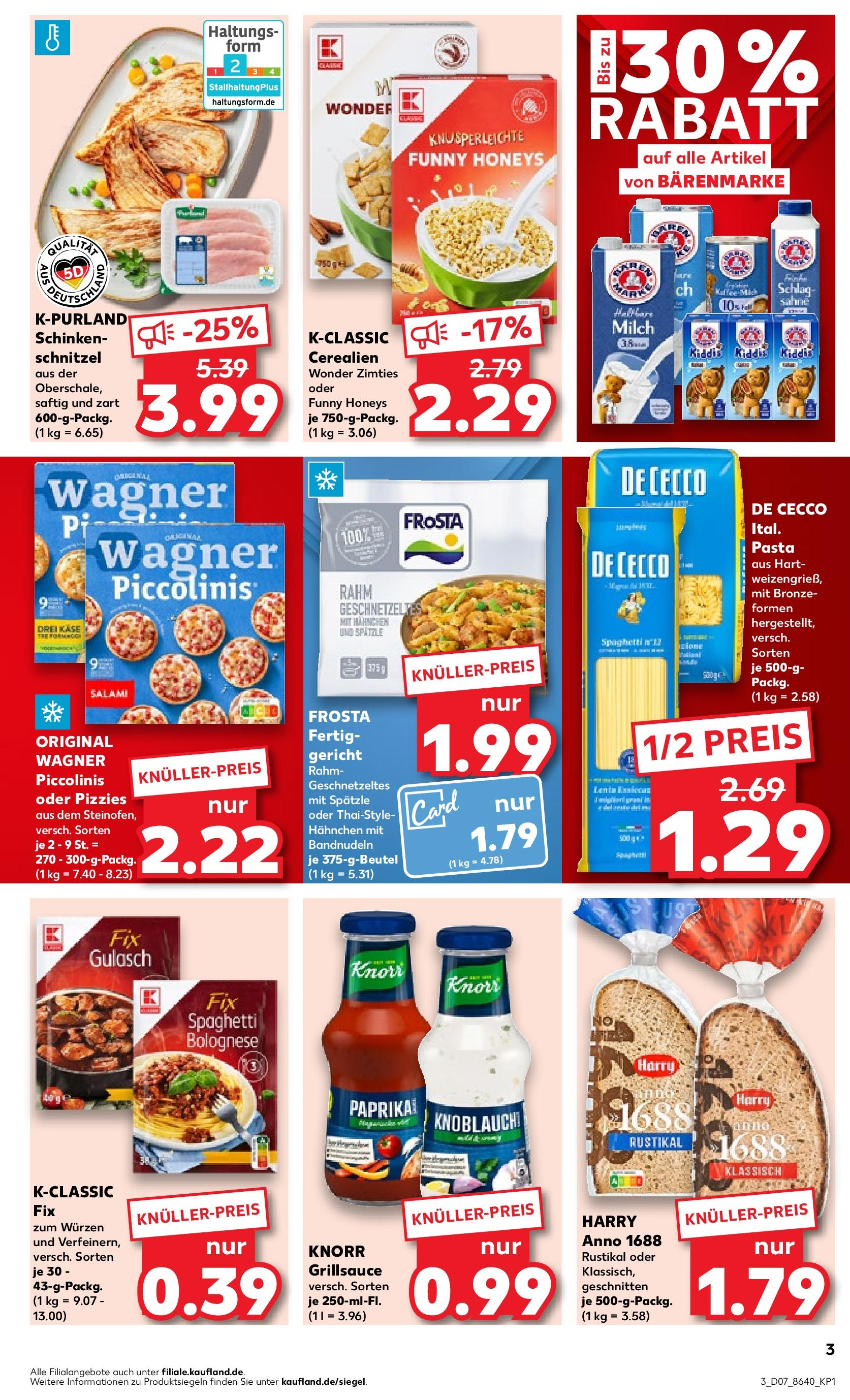 Kaufland - Nordrhein - Westfalen  (ab 15.02.2024) » Angebote Online zum Blättern | Seite: 3 | Produkte: Pasta, Salami, Sahne, Milch