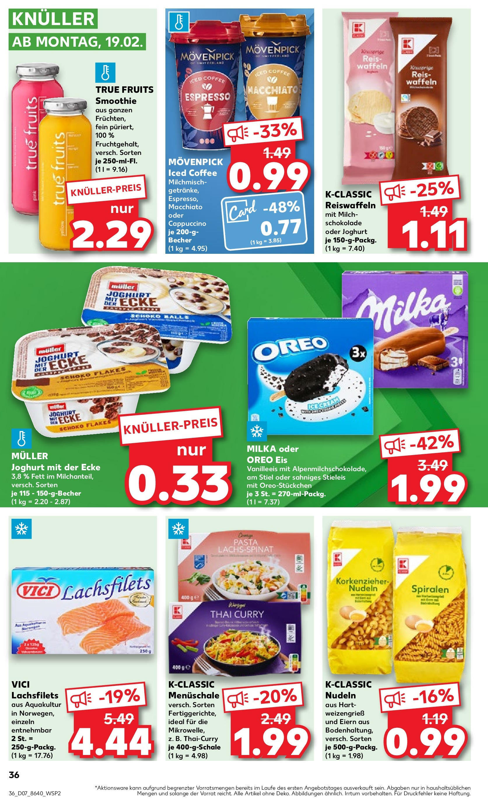 Kaufland - Nordrhein - Westfalen  (ab 15.02.2024) » Angebote Online zum Blättern | Seite: 36 | Produkte: Nudeln, Eis, Joghurt, Schokolade