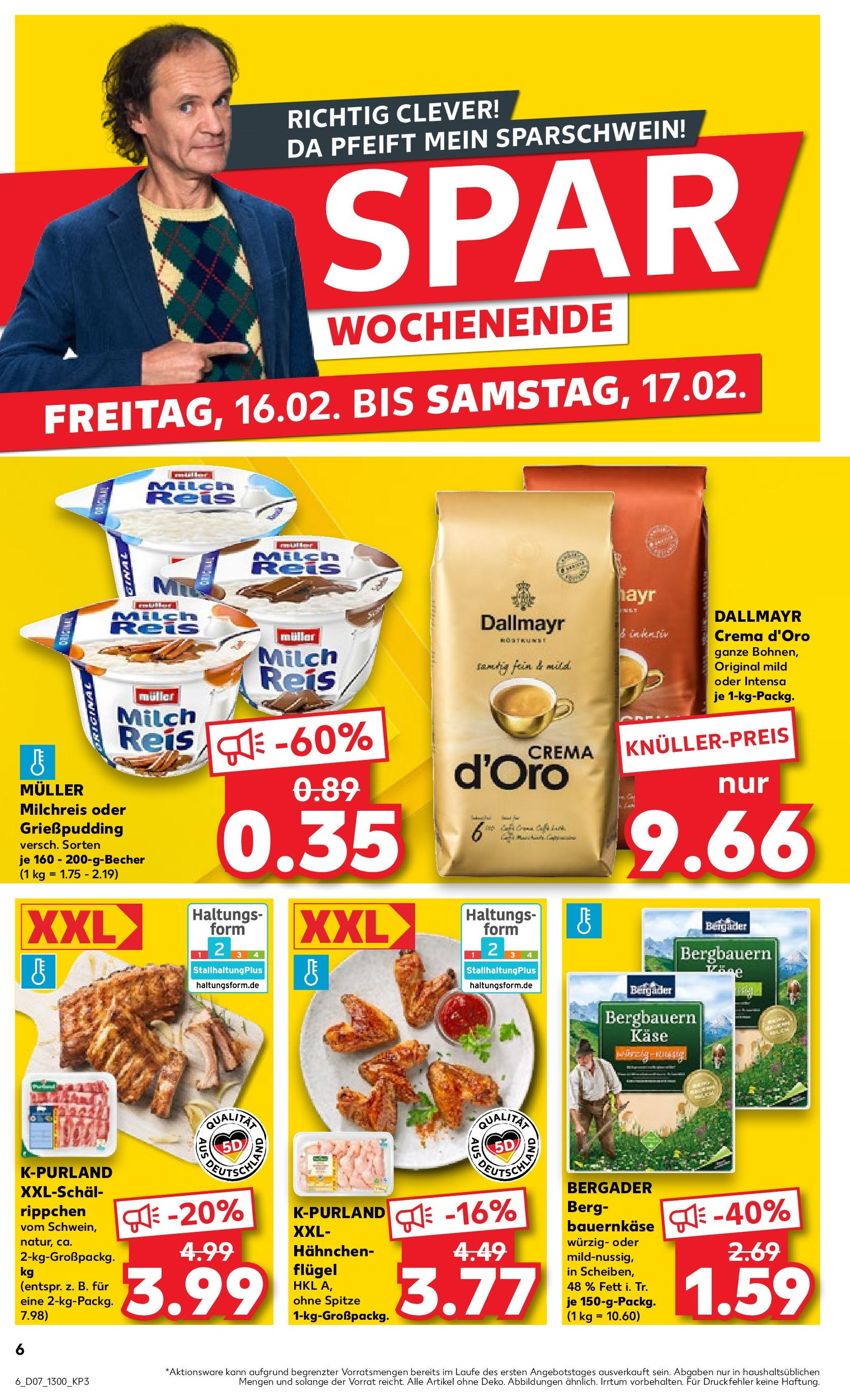 Kaufland - Nordrhein - Westfalen  (ab 15.02.2024) » Angebote Online zum Blättern | Seite: 6 | Produkte: Schinken, Reis, Milch, Käse