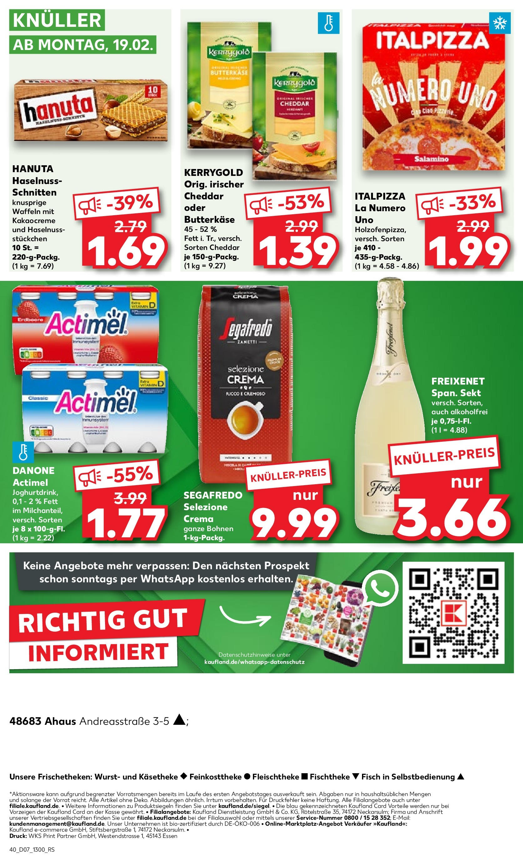 Kaufland - Nordrhein - Westfalen  (ab 15.02.2024) » Angebote Online zum Blättern | Seite: 40 | Produkte: Fisch, Wurst, Sekt, Waffeln