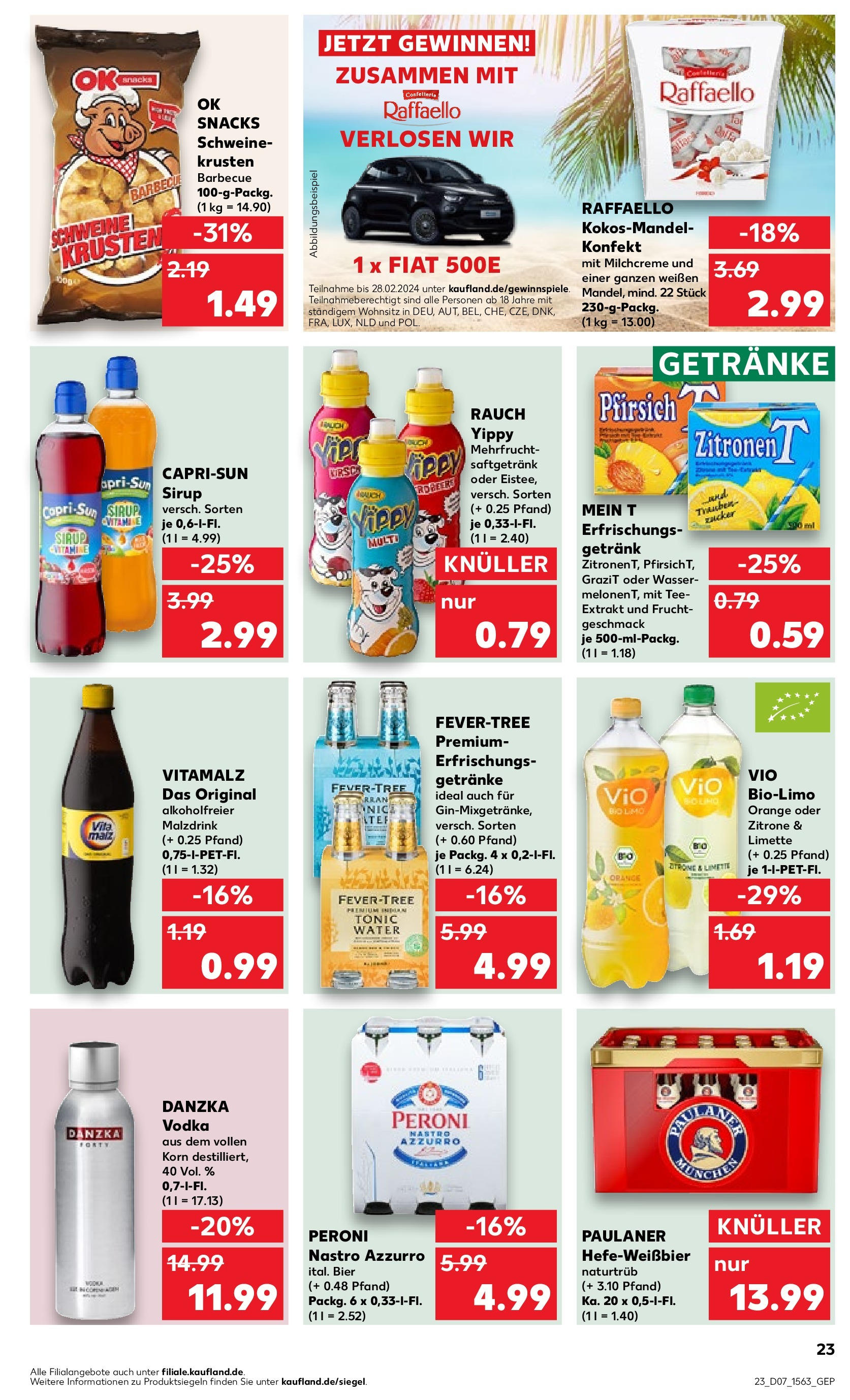 Kaufland - Schleswig-Holstein (ab 15.02.2024) » Angebote Online zum Blättern | Seite: 23 | Produkte: Zucker, Zitrone, Tee, Bier