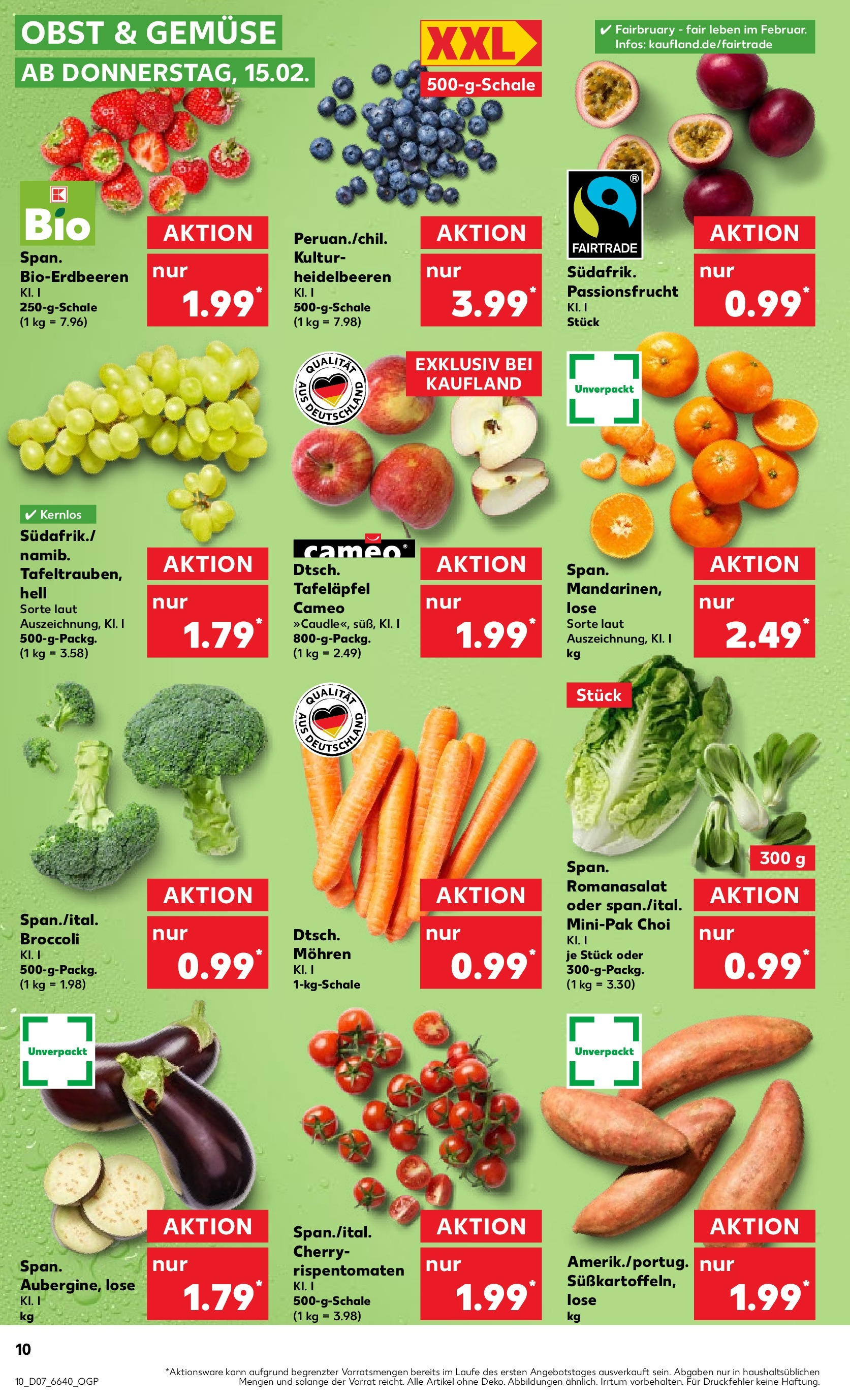 Kaufland - Bayern (ab 15.02.2024) » Angebote Online zum Blättern | Seite: 10 | Produkte: Gemüse, Obst