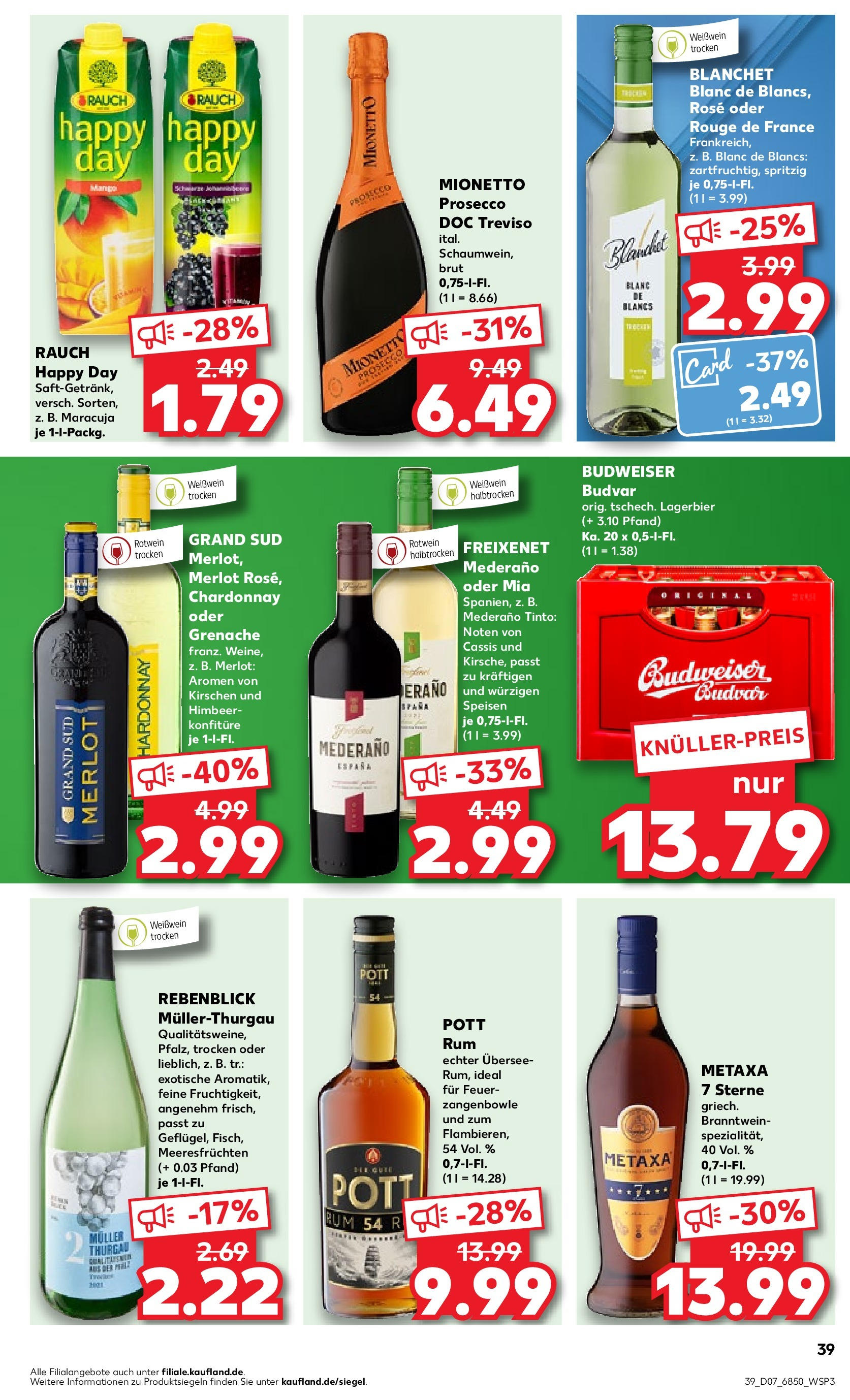 Kaufland - Bayern (ab 15.02.2024) » Angebote Online zum Blättern | Seite: 39 | Produkte: Rouge, Rotwein trocken, Weißwein trocken, Kirschen