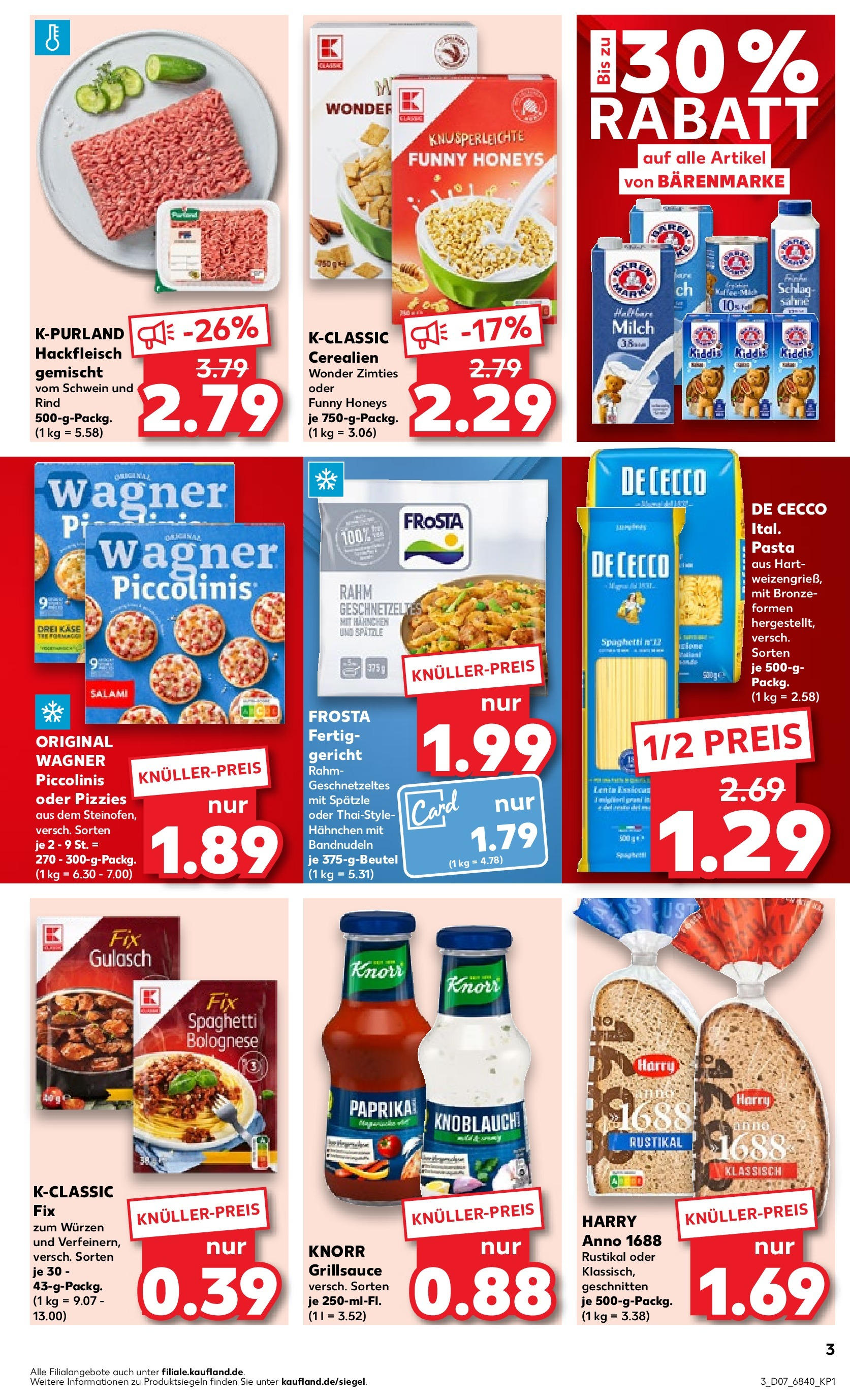 Kaufland - Schleswig-Holstein (ab 15.02.2024) » Angebote Online zum Blättern | Seite: 3 | Produkte: Knoblauch, Salami, Sahne, Milch