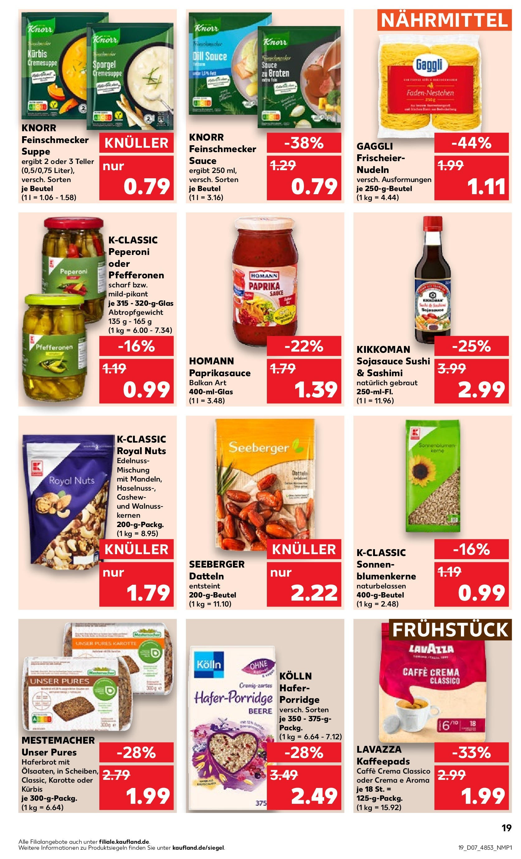 Kaufland - Bayern (ab 15.02.2024) » Angebote Online zum Blättern | Seite: 19 | Produkte: Kürbis, Dill, Nudeln, Karotte