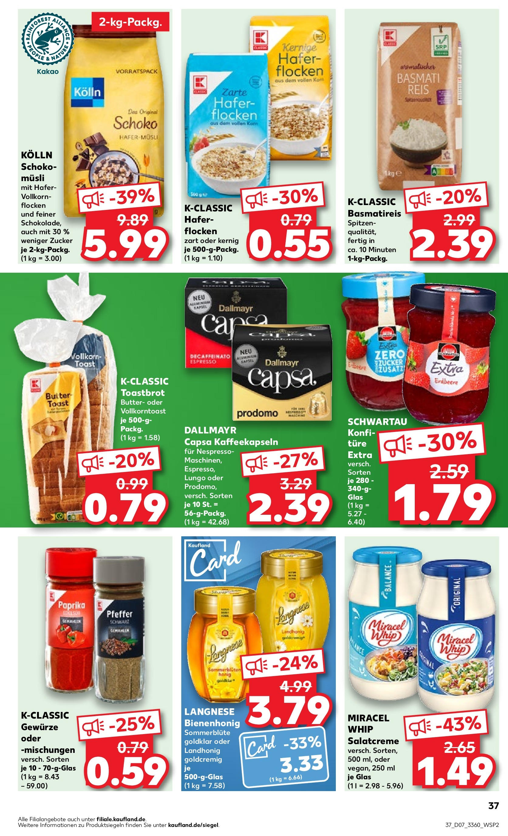 Kaufland - Berlin  (ab 15.02.2024) » Angebote Online zum Blättern | Seite: 37 | Produkte: Gewürze, Zucker, Basmatireis, Toastbrot