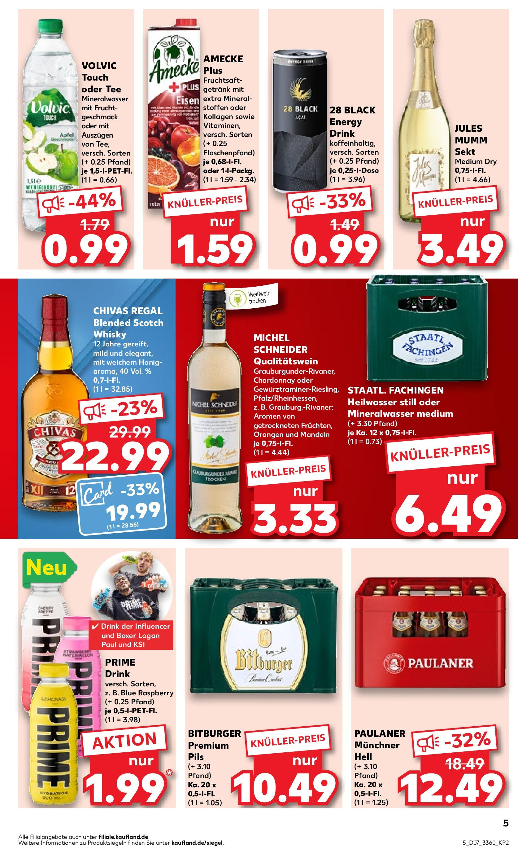 Kaufland - Berlin  (ab 15.02.2024) » Angebote Online zum Blättern | Seite: 5 | Produkte: Orangen, Tee, Sekt, Mineralwasser