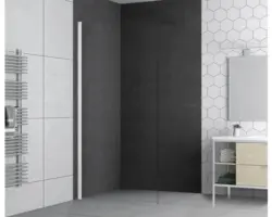 Raumdusche Form & Style Modena 1000x1950 mm Reversibel Echtglas Klar hell weiß matt