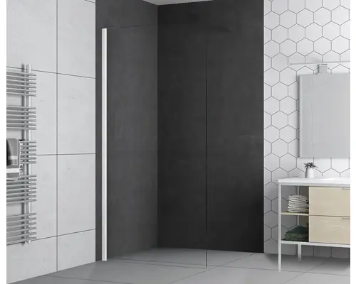 Raumdusche Form & Style Modena 1000x1950 mm Reversibel Echtglas Klar hell weiß matt