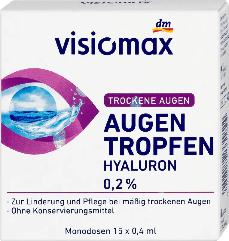VISIOMAX Augentropfen mit Hyaluron
