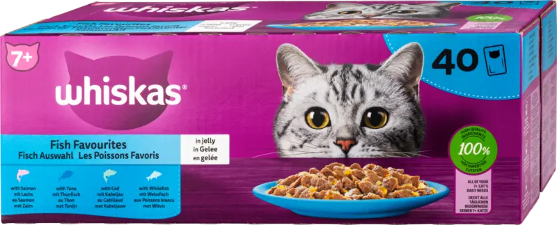 Whiskas Fisch Auswahl in Gelee