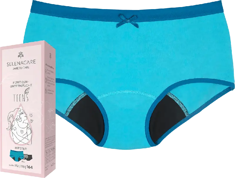 SELENACARE Periodenunterwäsche Teens Hipster blau, Gr. 158