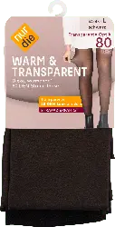 nur die Strumpfhose Warm & Transparent, 80 DEN, Größe 44/48 (L)