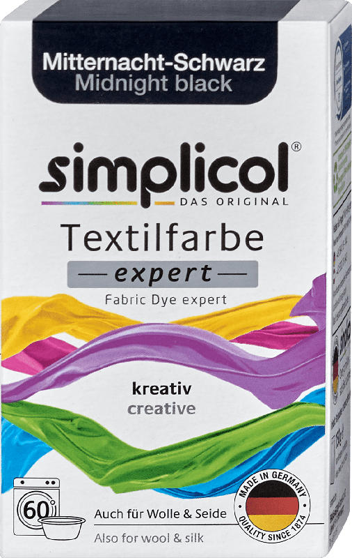 Simplicol Textilfarbe expert Mitternacht-Schwarz