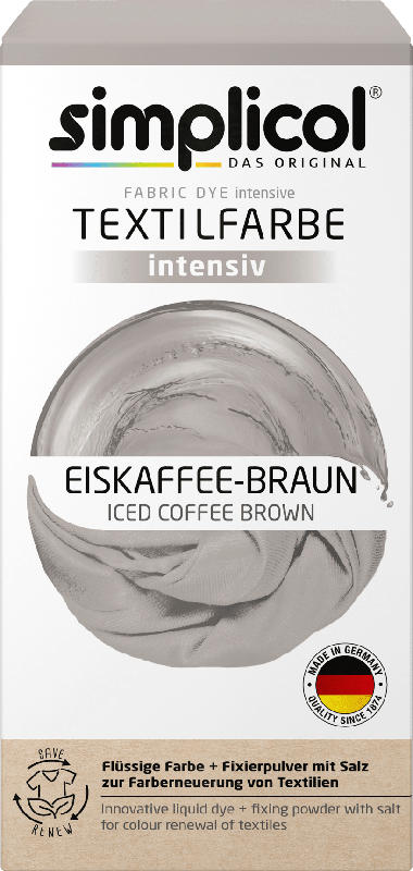 Simplicol Flüssige Textilfarbe Eiskaffee-Braun