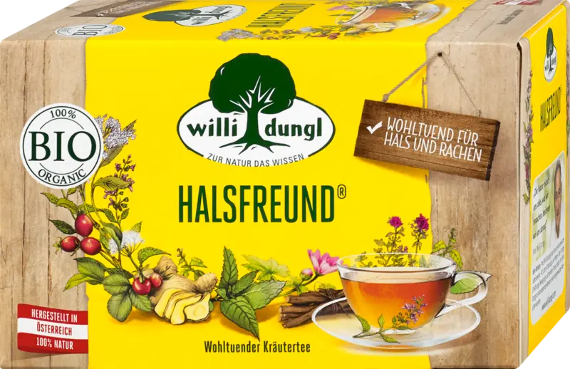 willi dungl Kräutertee Bio Halsfreund