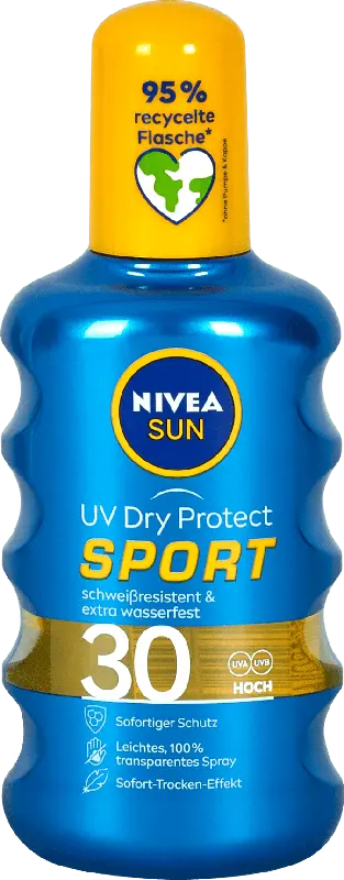 NIVEA SUN UV Dry Protect Sport Sonnenspray transparent LSF 30