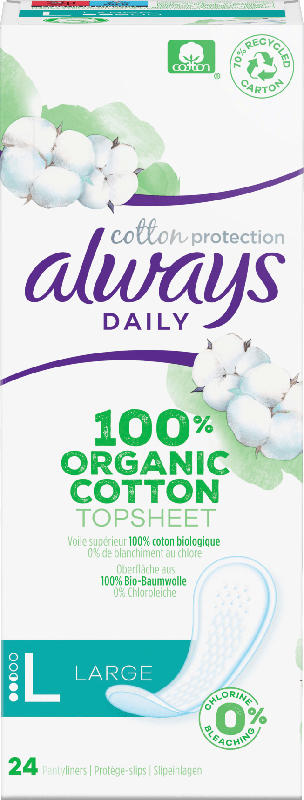 always Cotton Protection daily Slipeinlage Large
