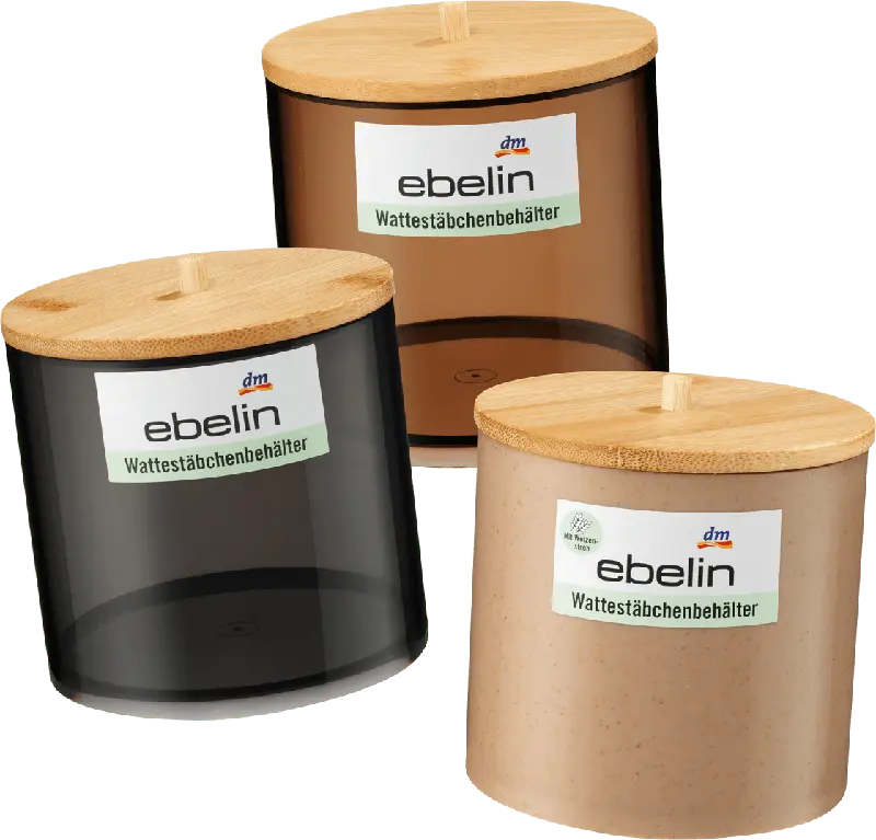 ebelin Wattestäbchenbehälter sortiert