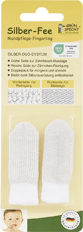 Grünspecht Silber-Fee Mundpflege-Fingerling