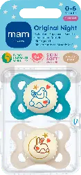 MAM Original Pure Night Schnuller 0-6 Monate blau/grau