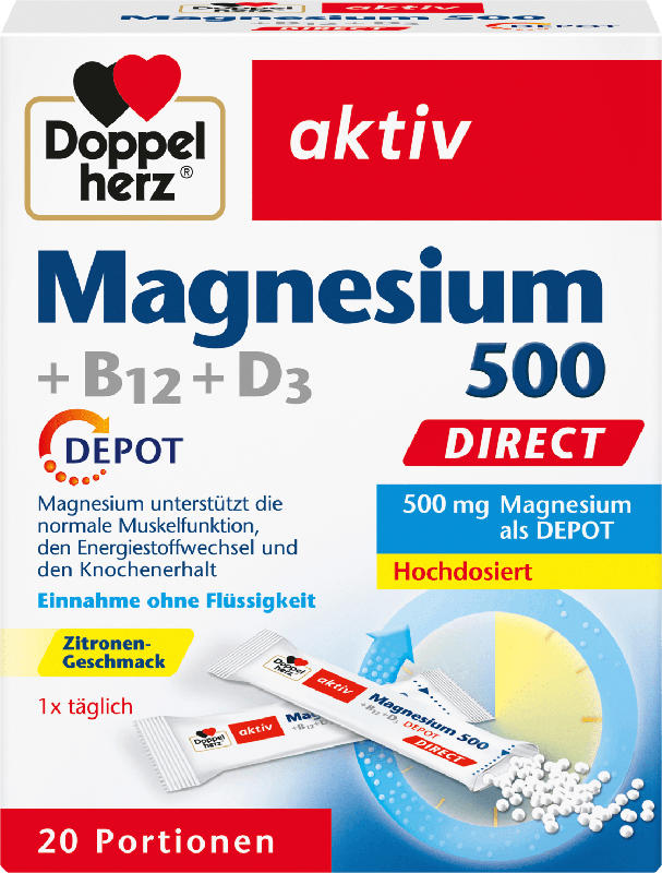 Doppelherz Aktiv Magnesium 500 direkt Sticks