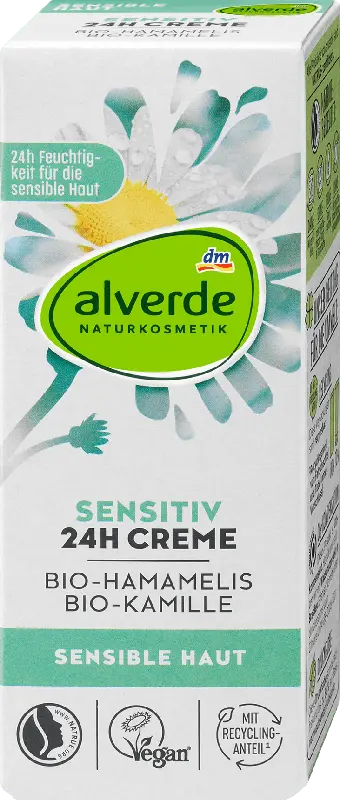alverde NATURKOSMETIK Sensitiv 24H Creme Bio-Hamamelis Bio-Kamille
