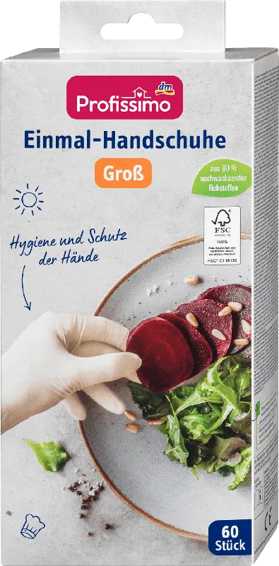 Profissimo Einmal-Handschuhe Groß weiß (30 Paar)