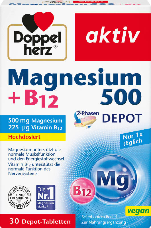Doppelherz Magnesium 500 + B12