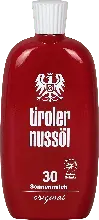 dm drogerie markt tiroler nussöl Sonnenmilch hoher Schutz LSF 30