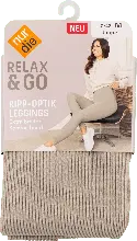 dm drogerie markt nur die Relax & Go Ripp-Optik Leggings Gr. 40/42 taupe