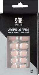 s-he colour&style Künstliche Nägel French Manicure Rosé