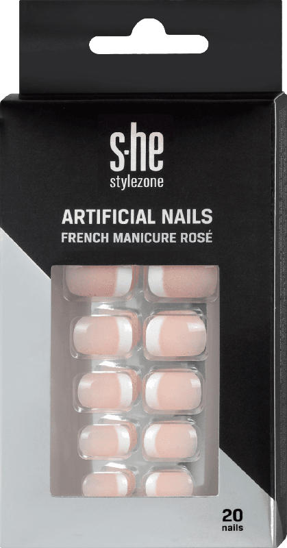 s-he colour&style Künstliche Nägel French Manicure Rosé