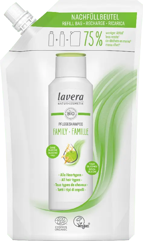 lavera Pflegeshampoo Familie Nachfüllbeutel