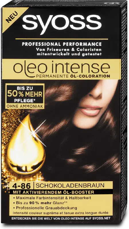 Syoss Oleo Intense Permanente Öl-Coloration - Nr. 4-86 Schokoladenbraun