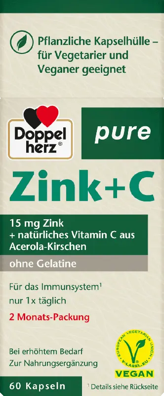 Doppelherz pure Zink + C Kapseln