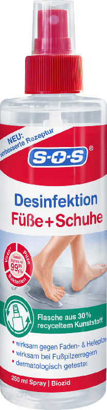 SOS Desinfektion Füße + Schuhe