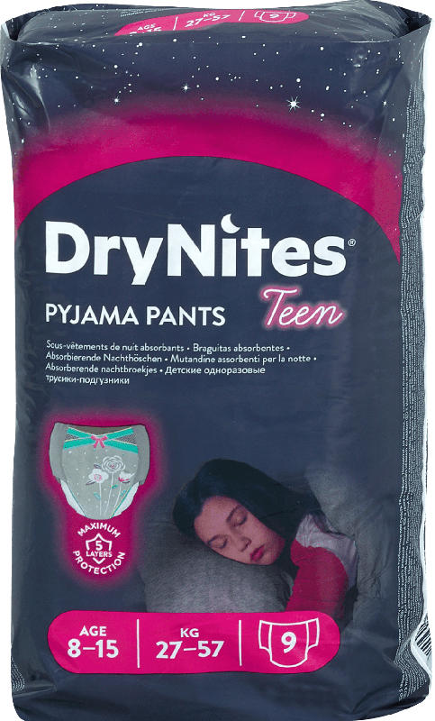 DryNites Pyjama Pants für Mädchen Nacht-Höschen (27-57 kg)