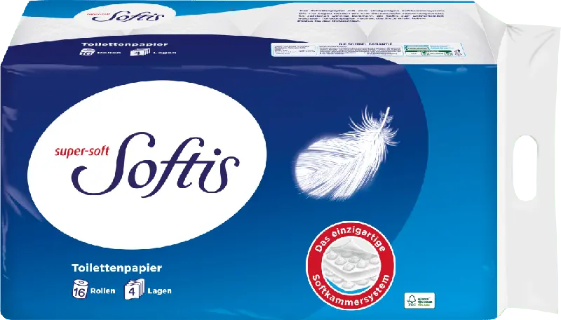 Softis Toilettenpapier super-soft 4-lagig (16x100 Blatt)