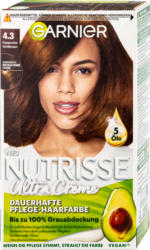 GARNIER Nutrisse Creme dauerhafte Pflege-Haarfarbe - Nr. 43 Cappuccino Goldbraun