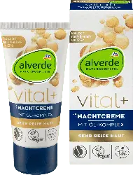 alverde NATURKOSMETIK Vital+ Nachtcreme mit 15% Öl-Komplex und Hyaluronsäure